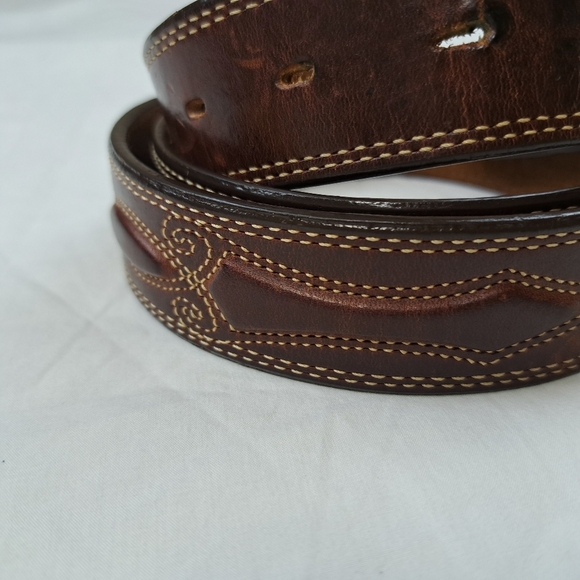 Illinois State Seal Solid Brass Award Design 1st Edition Buckle & Leather Belt - Picture 9 of 10